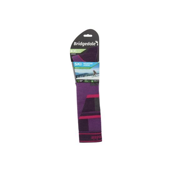 Juniorské podkolenky Bridgedale Ski Mountain purple-grey