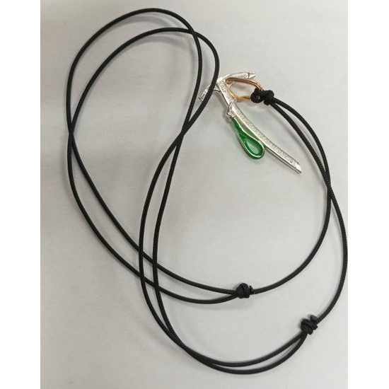 Přívěsek Sampaoli Bent Axe BR-GO-BR green black rope