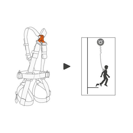 Celotělový sedák Petzl Swan Freefall Steel 5ks