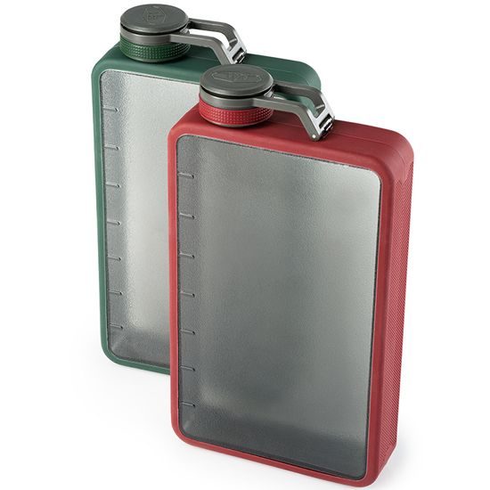 Láhev GSI placatka / likérka Boulder Flask 475ml haute red