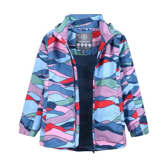 Dětská bunda Color Kids Rec.- AOP teaberry