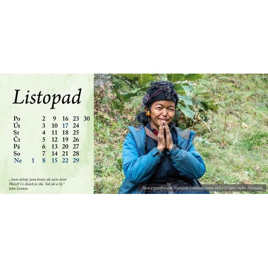 Kalendář 2026 stolní měsíční RT