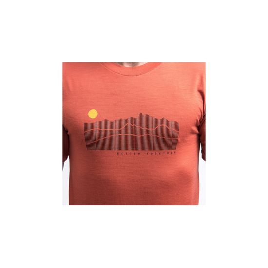 Pánské triko Sensor KR Merino Active Sunrise terracotta