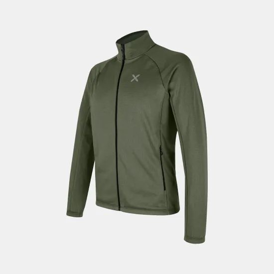 Pánská fleecová mikina Montura Fadis Grid Maglia verde salvia