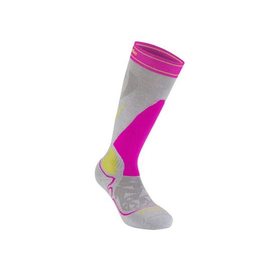 Dámské podkolenky Bridgedale Ski Midweight Merino grey/pink 823