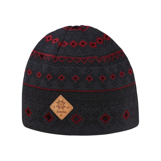 Čepice Kama Merino A142 tmavě šedá