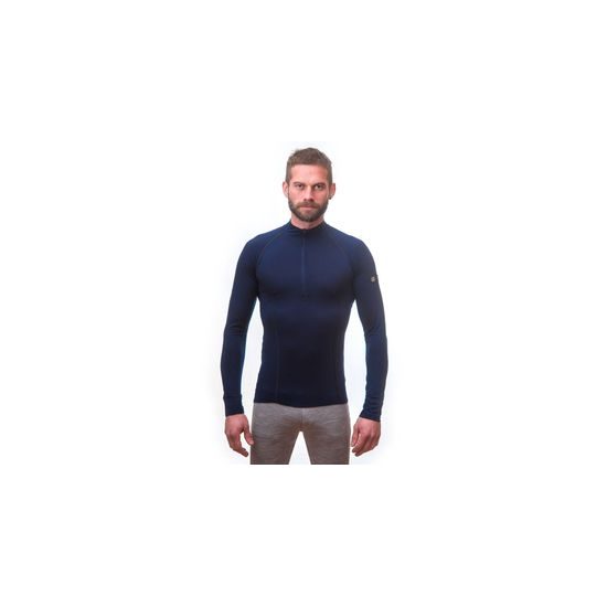 Pánské triko Sensor DR Merino Active stoják zip deep blue