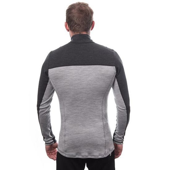 Pánské triko Sensor DR Merino Bold zip cool gray/anthracite