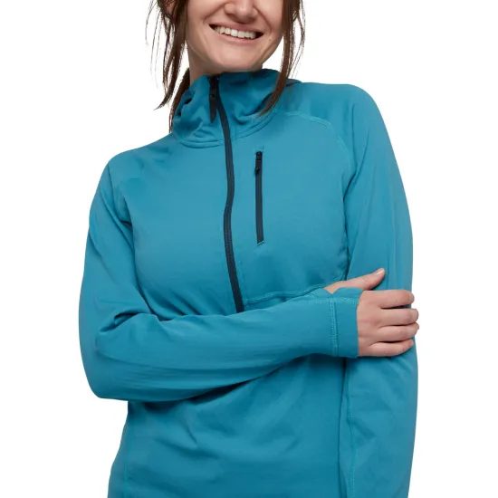 Dámská bunda Black Diamond Coefficient QZ Hoody Cerulean Blue