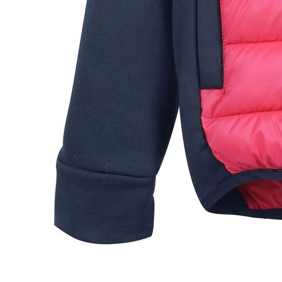 Dětská bunda Color Kids Hybrid Fleece W. Hood, teaberry