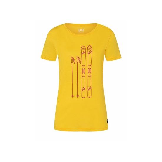 Dámské triko super.natural KR Skianto Tee illuminating/fuchsia