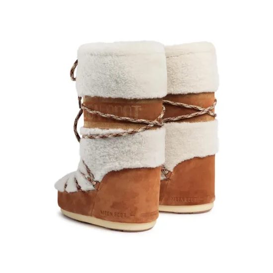 Boty Moon Boot Icon Shearling, 001 whisky/off white
