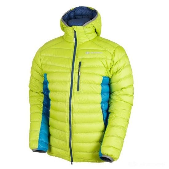 Pánská péřová bunda Sir Joseph Atol hooded II limet/turquise