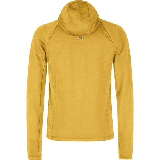 Pánská fleecová mikina Montura Fadis Grid Hooded Maglia mustard