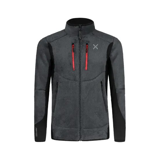 Pánská fleecová mikina Montura Nordic Fleece antracite/orange