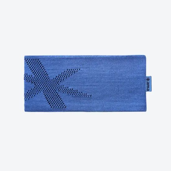 Pletená čelenka Kama C46 denim