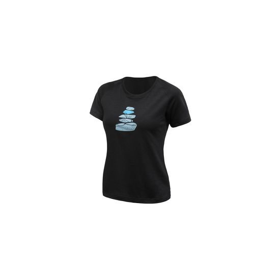 Dámské triko Sensor KR Merino Blend Stone černá