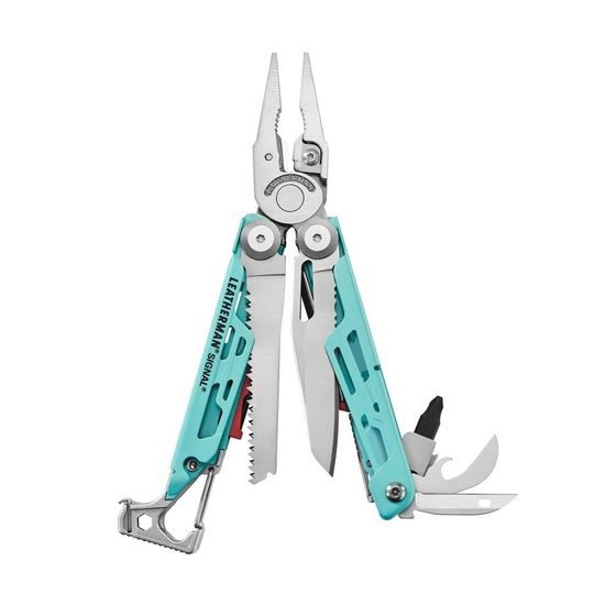 Multitool Leatherman Signal aqua stainless
