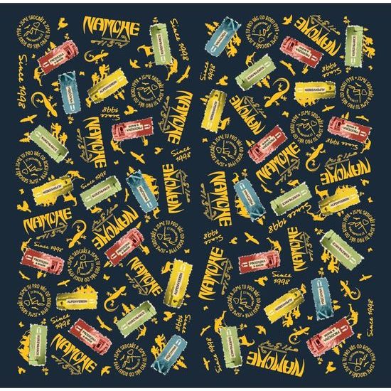 Šátek Namche Outdoor multifunkční černý se žlutou