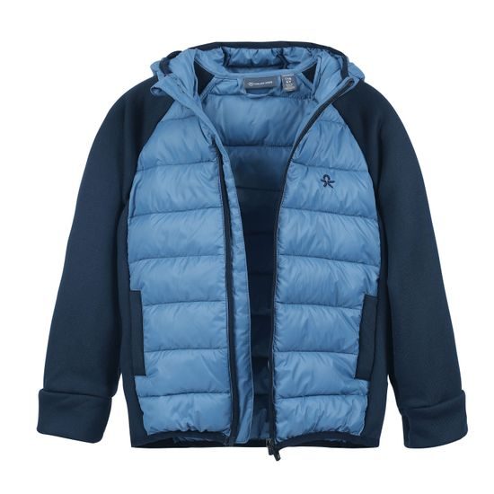 Dětská bunda Color Kids Hybrid Fleece W. Hood, coronet blue