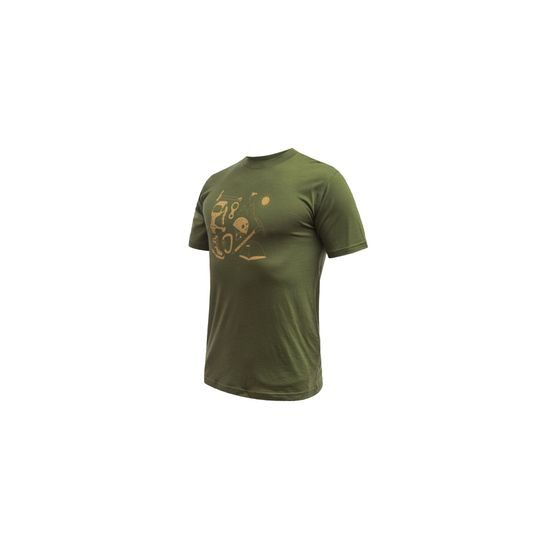 Pánské triko Sensor KR Merino Active Hiking safari green