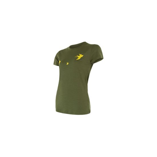 Dámské triko Sensor KR Merino Active PT Swallow safari green