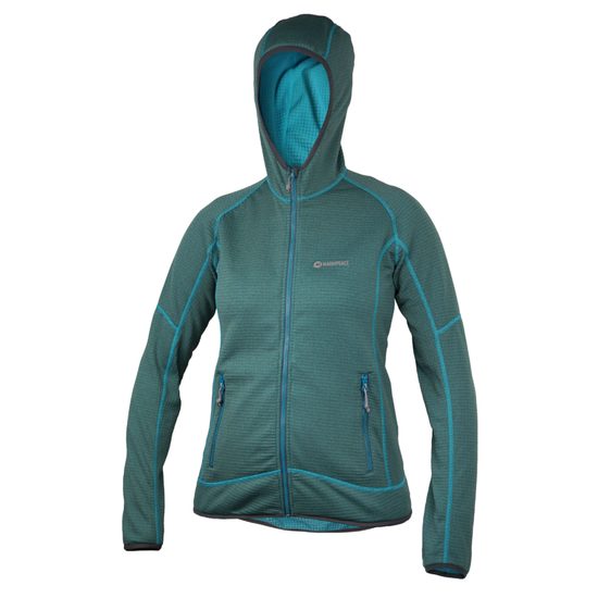 Dámská mikina Warmpeace Rigby turquoise green