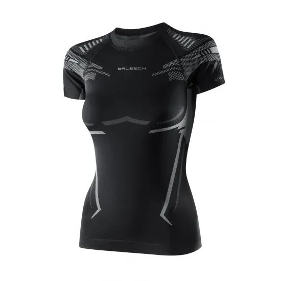 Dámské triko Brubeck Dry KR black graphite