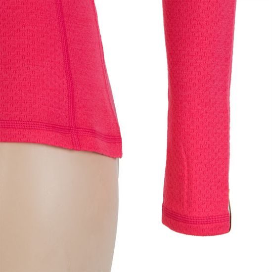 Dámské triko Sensor DR Merino Double Face Zip magenta