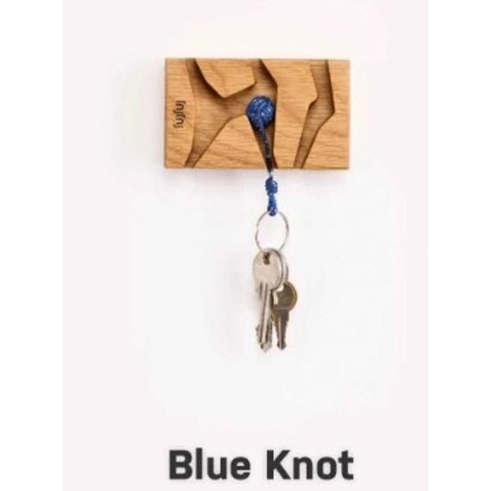 Věšák na klíče Fujfuj Mini 2 Oak Wood Blue Knut