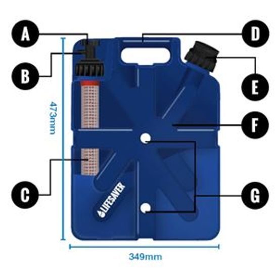 Filtr na vodu Lifesaver Kanystr 20K tmavě modrá
