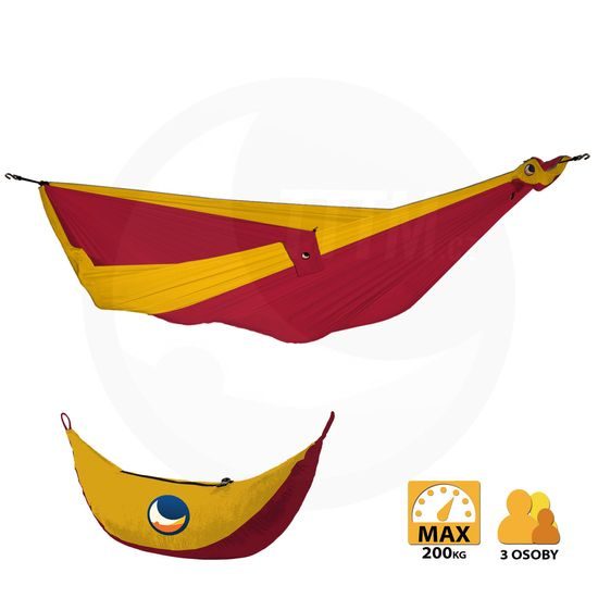 Hamaka Ticket to the Moon King Size burgundy/dark yellow