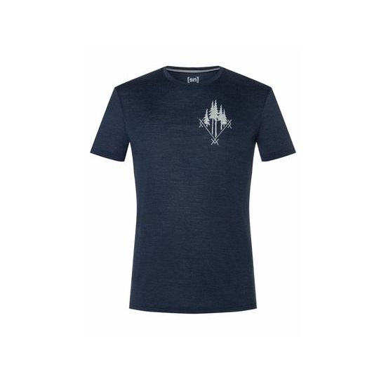 Triko super.natural KR Freeride Tee blue iris mel/feather grey