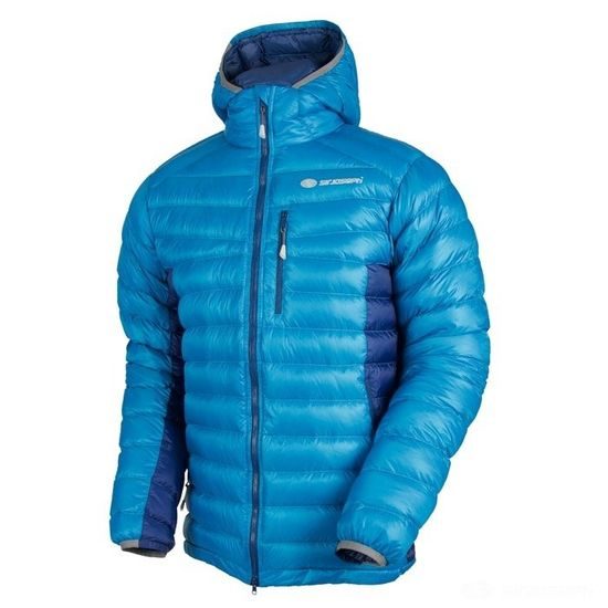 Pánská péřová bunda Sir Joseph Atol hooded II turquise/navy