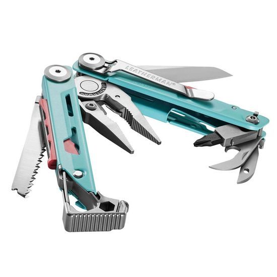 Multitool Leatherman Signal aqua stainless