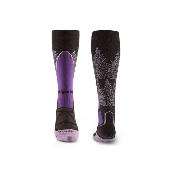 Dámské podkolenky Bridgedale 24 Ski Midweight black purple 016