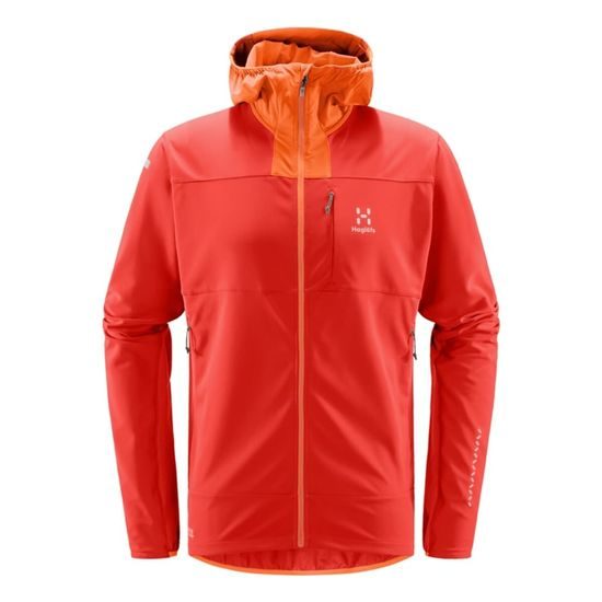Mikina Haglofs L.I.M Hybrid softshell červená