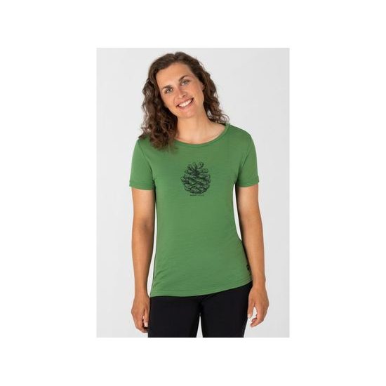 Dámské triko super.natural KR Pine Cone Tee willow brough/deep forest