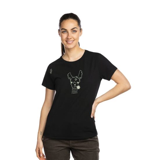 Dámské triko Chillaz Valencia Happy Alpaca black