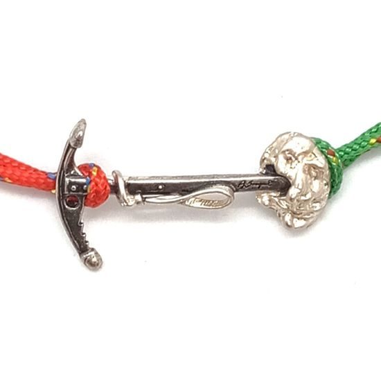 Přívěsek Sampaoli Ice Axe & Ice BR-RH-SI antiqued green&red