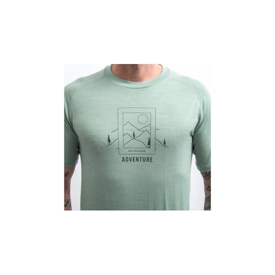 Pánské triko Sensor KR Merino Air Say Yes basil green