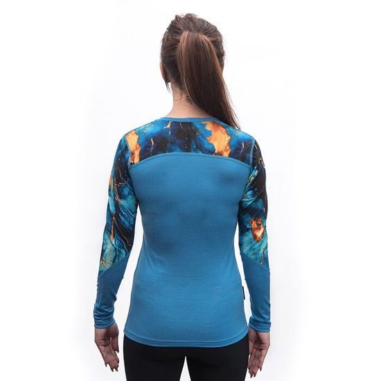 Dámské triko Sensor DR Merino Impress modrá/universe