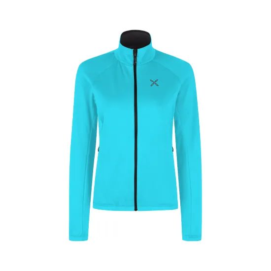 Dámská fleecová mikina Montura Fadis Grid Maglia turquoise