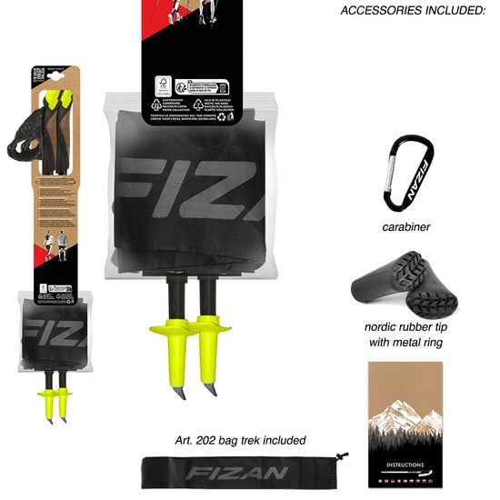 Skládací hole Fizan NordicWalking R-evolution yellow