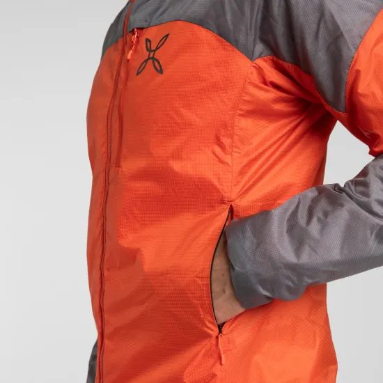 Pánská bunda Montura Vertigo Hybrid Hooded orange/mid grey