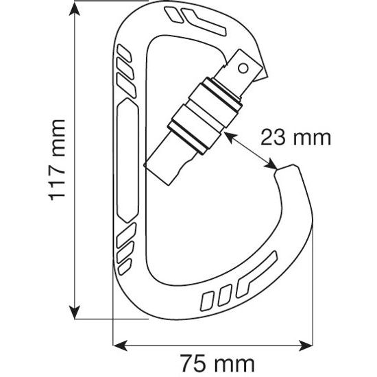 Karabina Camp Guide XL Lock green