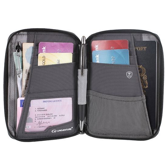 Peněženka RFiD Mini Travel Wallet Recycled - grey