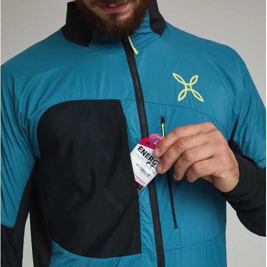 Pánská technická bunda Montura Traccia Octa maglia steel blue sunny lime