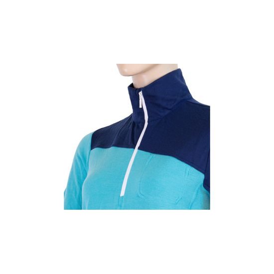 Dámské triko Sensor DR Merino Extreme zip deep blue/modrá