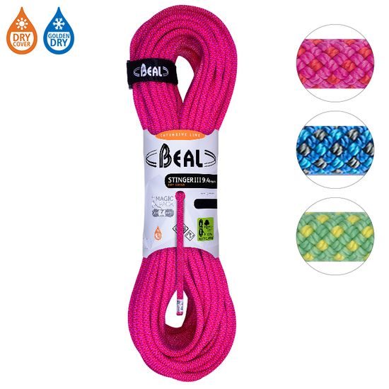Lano Beal Stinger unicore 9,4mm 60m Golden Dry fuchsia
